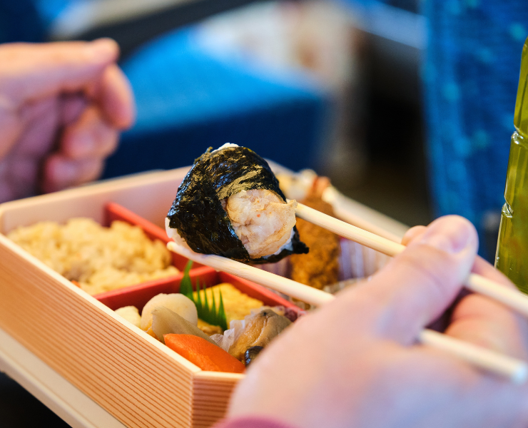 Bento box on shinkansen